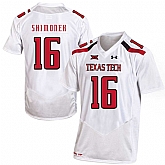 Texas Tech Red Raiders 16 Nic Shimonek White College Football Jersey Dzhi,baseball caps,new era cap wholesale,wholesale hats